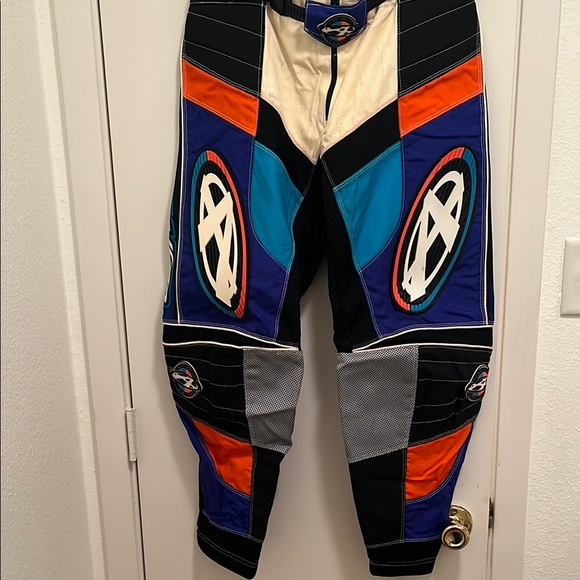 Blue and Black Motocross Racing Pants